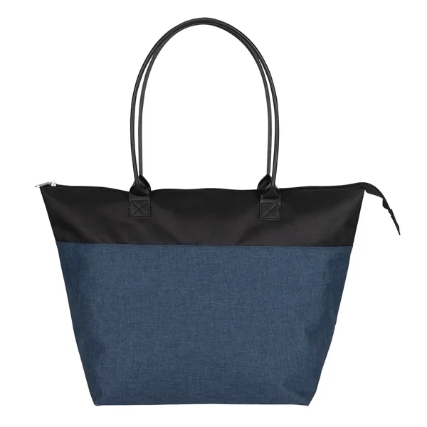 6.75" x 13" x 12.5" two-toned polyester tote bag; includes 24"... from ASI 67866 Logomark/Valumark