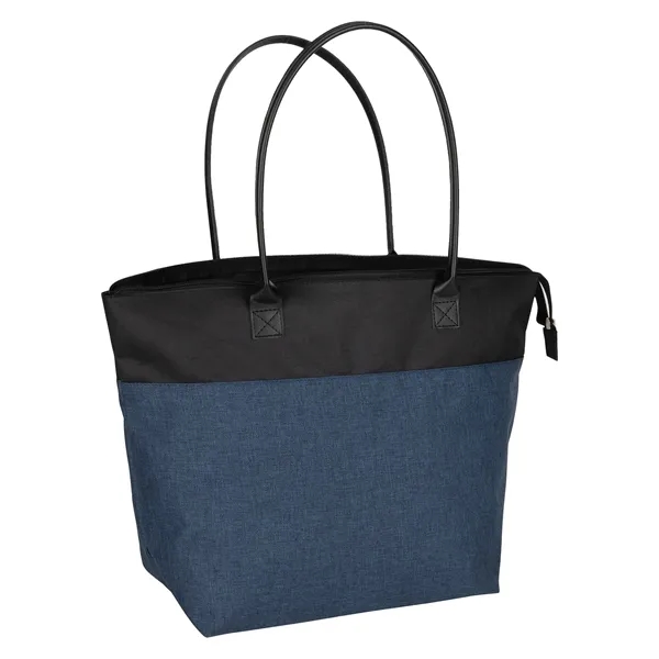 6.75" x 13" x 12.5" two-toned polyester tote bag; includes 24"... from ASI 67866 Logomark/Valumark