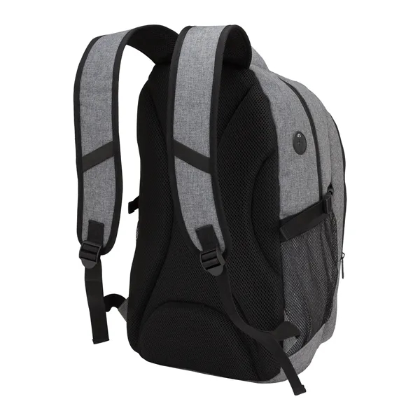 5" x 18.75" x 10.62" laptop backpack; includes external USB port... from ASI 67866 Logomark/Valumark