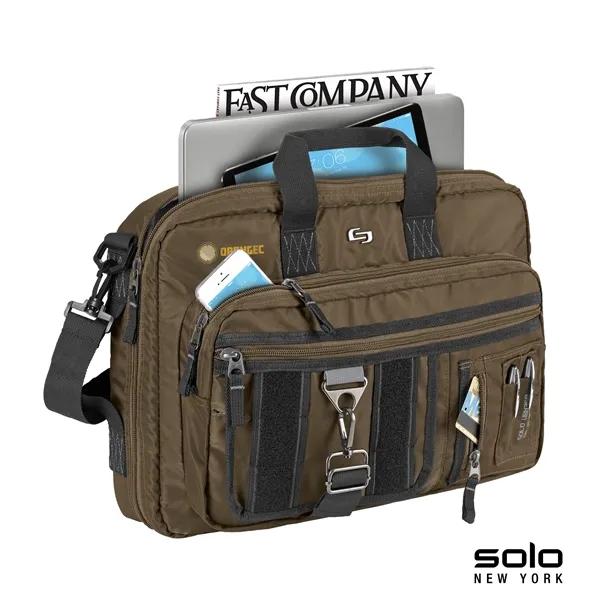 3.38" x 13.56" x 17.31" briefcase-backpack hybrid; includes tablet pocket and... from ASI 67866 Logomark/Valumark