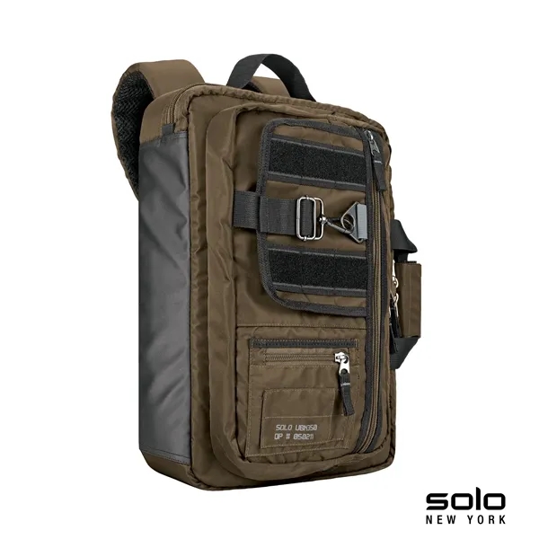 3.38" x 13.56" x 17.31" briefcase-backpack hybrid; includes tablet pocket and... from ASI 67866 Logomark/Valumark
