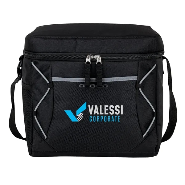 Polyester 16-can cooler bag with PEVA lining; includes 1 1/2" x... from ASI 67866 Logomark/Valumark