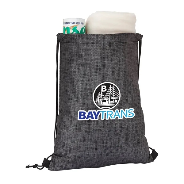 0.25" x 16.5" x 13" Impress drawstring tote with black and... from ASI 67866 Logomark/Valumark / Valumark™