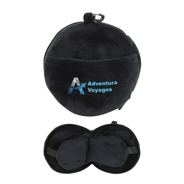 Journey Neck Pillow With Built-In Sleep Mask... from ASI 67866 Logomark/Valumark