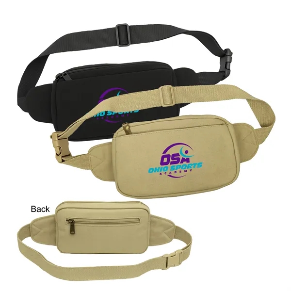This durable 16 oz poly-cotton canvas waist pack features three zippered... from ASI 41511 Brainchild USA Inc / BrainChild Gift Club