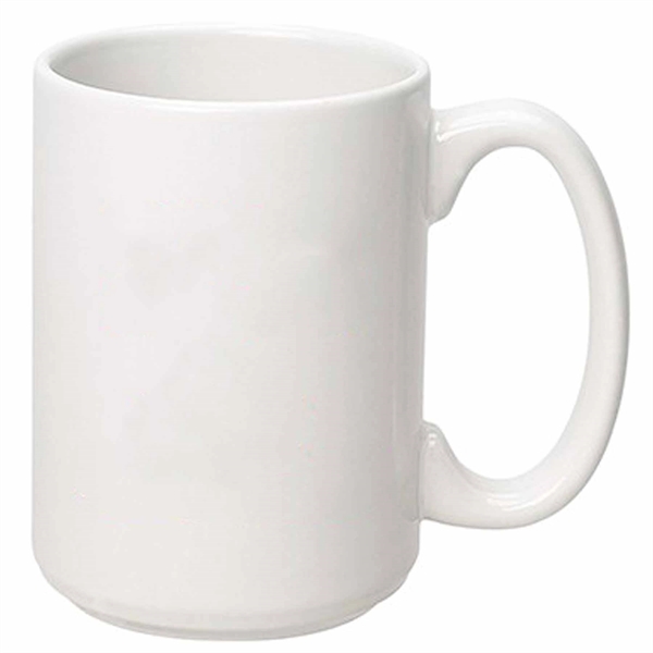 15 oz. ceramic mug with C-shaped handle and silkscreen imprint.... from ASI 39820 Opusline (Benmex) / Opus Line