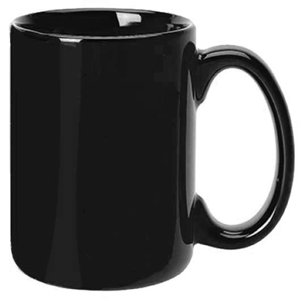 15 oz. ceramic mug with C-shaped handle and silkscreen imprint.... from ASI 39820 Opusline (Benmex) / Opus Line