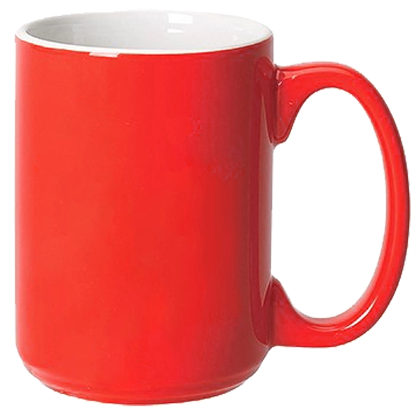 15 oz. ceramic mug with C-shaped handle and silkscreen imprint.... from ASI 39820 Opusline (Benmex) / Opus Line