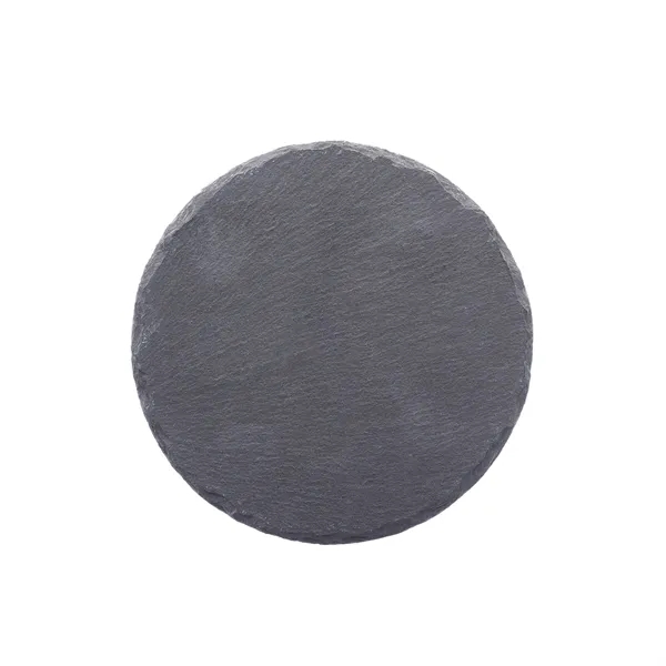 Round slate coaster with eva bottom pad with black EVA bottom... from ASI 37218 Athena Promo (tm)