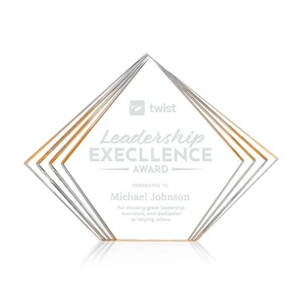 The Crawford Award is a sleek freestanding acrylic recognition piece featuring... from ASI 84592 St Regis Group / St Regis