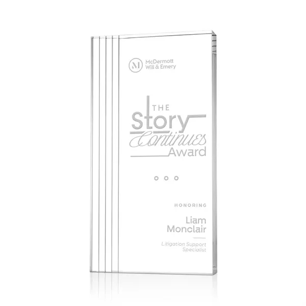 The Haverton Acrylic Award is a sleek, freestanding recognition piece with... from ASI 84592 St Regis Group / St Regis