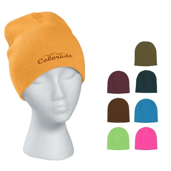 Knit Beanie Cap.  100% Acrylic.  One Size Fits All.... from ASI 61125 Hit Promotional Products / Hit®
