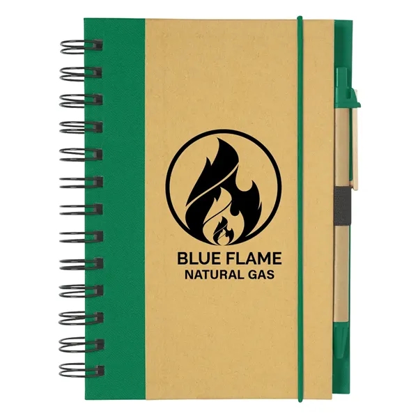 Spiral notebook and pen with elastic pen loop and elastic band... from ASI 61125 Hit Promotional Products / Hit®