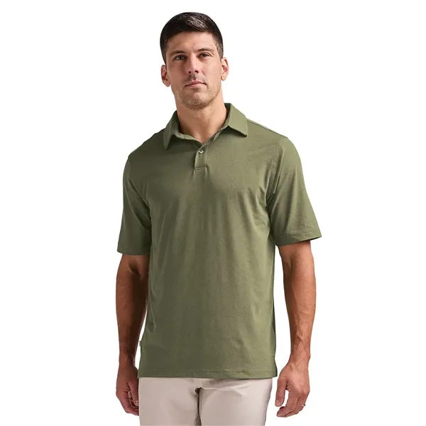 Made with Repreve® recycled polyester, our Men's Heathered Eco-Logic Stretch Polo... from ASI 44620 Charles River Apparel