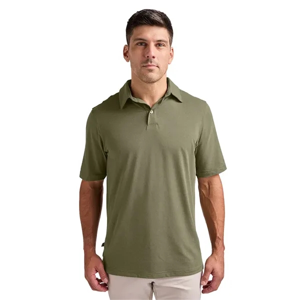 Made with Repreve® recycled polyester, our Men's Heathered Eco-Logic Stretch Polo... from ASI 44620 Charles River Apparel