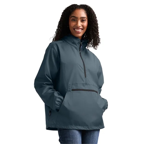 Wind and water-resistant pullover with an extended zipper.... from ASI 44620 Charles River Apparel