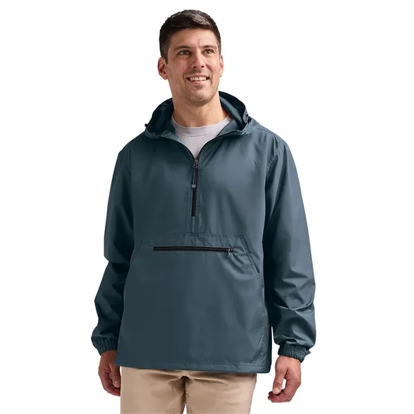 Wind and water-resistant pullover with an extended zipper.... from ASI 44620 Charles River Apparel