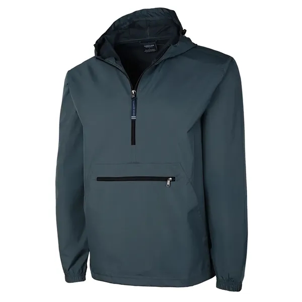 Wind and water-resistant pullover with an extended zipper.... from ASI 44620 Charles River Apparel