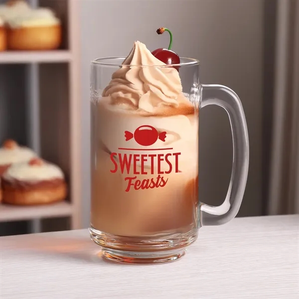 Durable 14 oz. glass mug, perfect for beer, root beer floats,... from ASI 61966 HPG / Best Promotions USA