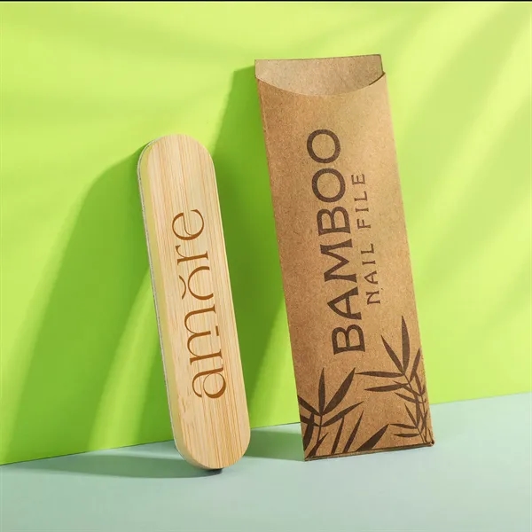Bamboo nail file packaged in a kraft paper sleeve.... from ASI 61966 HPG / Mixie
