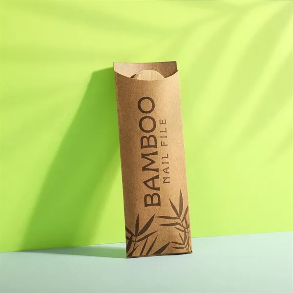 Bamboo nail file packaged in a kraft paper sleeve.... from ASI 61966 HPG / Mixie