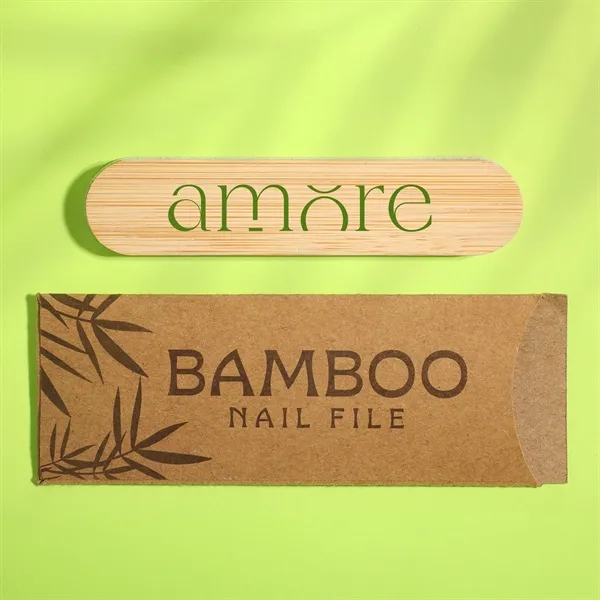 Bamboo nail file packaged in a kraft paper sleeve.... from ASI 61966 HPG / Mixie