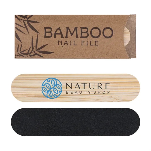 Bamboo nail file packaged in a kraft paper sleeve.... from ASI 61966 HPG / Mixie