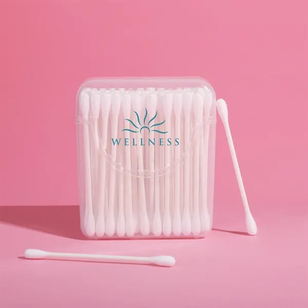 Travel-sized 50-pack of cotton swabs in a flip top case.... from ASI 61966 HPG / Mixie