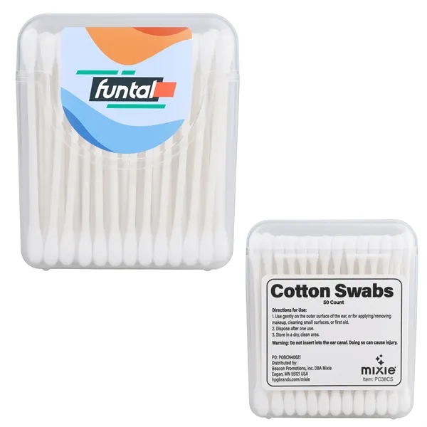 Travel-sized 50-pack of cotton swabs in a flip top case.... from ASI 61966 HPG / Mixie