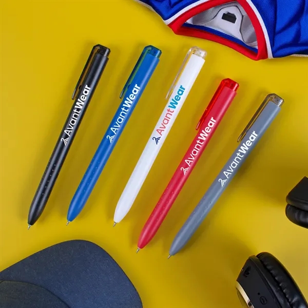 A cost-effective blue gel pen with a solid barrel, etched grip,... from ASI 61966 HPG / Hub Pen