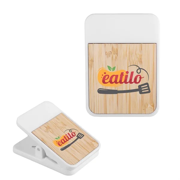 2-in-1 refrigerator and snack bag magnet clip made from bamboo and... from ASI 61966 HPG / Beacon Promotions