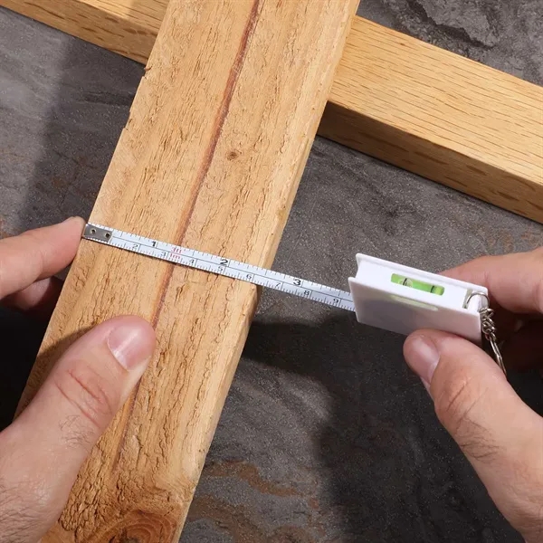 3-foot retractable tape measure with built-in level and key chain/key ring.... from ASI 61966 HPG / Beacon Promotions