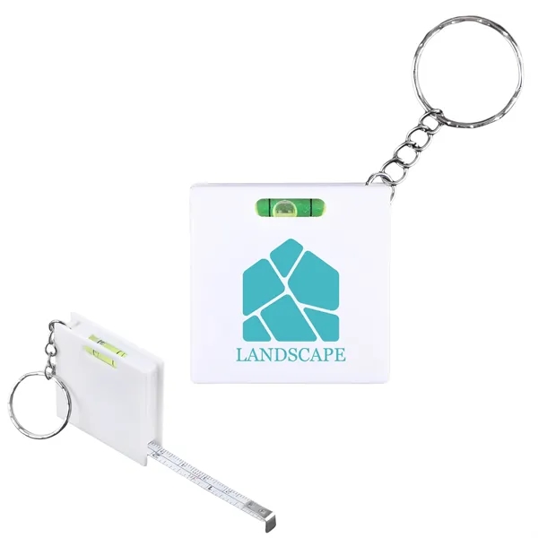 3-foot retractable tape measure with built-in level and key chain/key ring.... from ASI 61966 HPG / Beacon Promotions