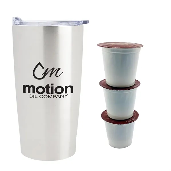 Himalayan Tumbler with three single-serve coffee cups.... from ASI 61125 Hit Promotional Products / Hit®
