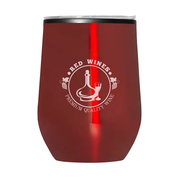 4.92" x 3" 12-ounce stainless steel, polypropylene and AS plastic stemless... from ASI 79530 Prime Line