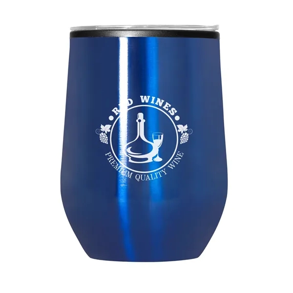 4.92" x 3" 12-ounce stainless steel, polypropylene and AS plastic stemless... from ASI 79530 Prime Line