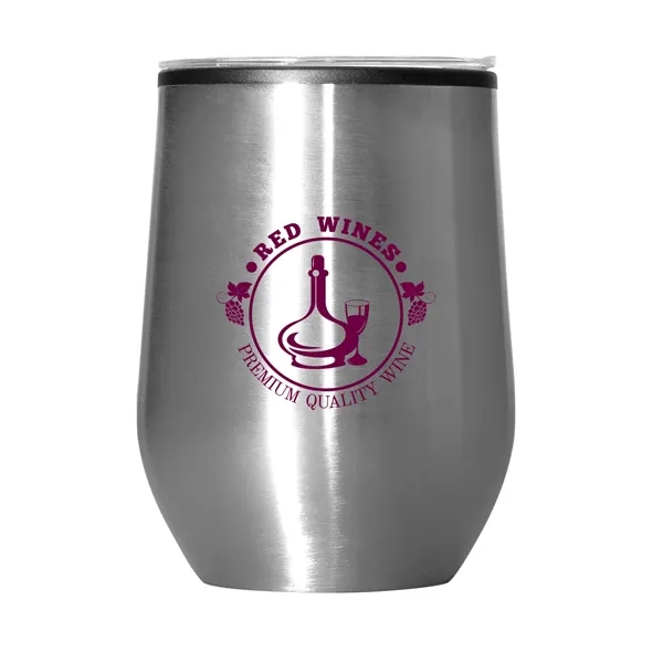 4.92" x 3" 12-ounce stainless steel, polypropylene and AS plastic stemless... from ASI 79530 Prime Line