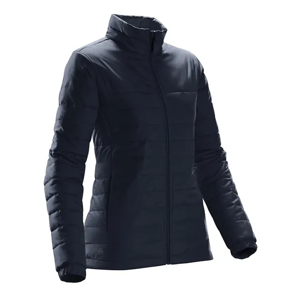 Women's jacket with a water-repellent finish, quilted body, soft lining, elasticized... from ASI 61125 Hit Promotional Products / Hit®