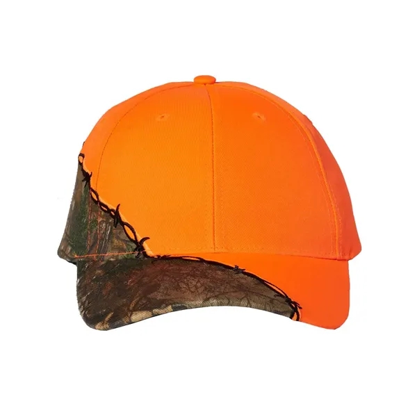 Camo Cap with Barbed Wire Embroidery. Blank.... from ASI 84358 S&S Activewear