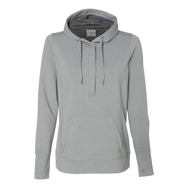 Omega Stretch Terry Women's Snap Placket Hooded Pullover... from ASI 84358 S&S Activewear
