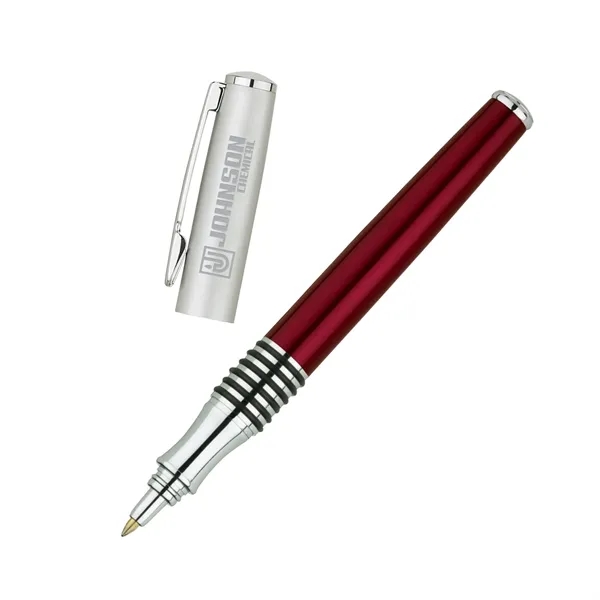 Rollerball pen with pull-off cap, solid brass cap and barrel and... from ASI 67866 Logomark/Valumark