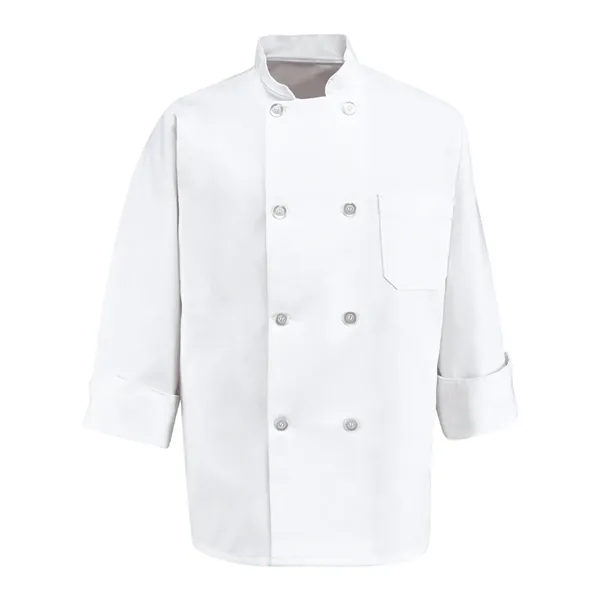 Eight pearl button chef coat. Blank product.... from ASI 84358 S&S Activewear