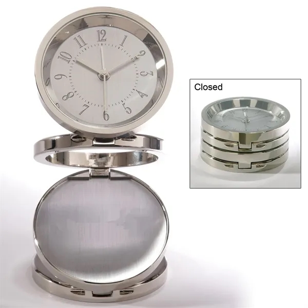 6.5" x 2.38" x 2.38" clock with spirals of silver metal,... from ASI 68507 The Magnet Group / Benchmark Crystal & Clocks