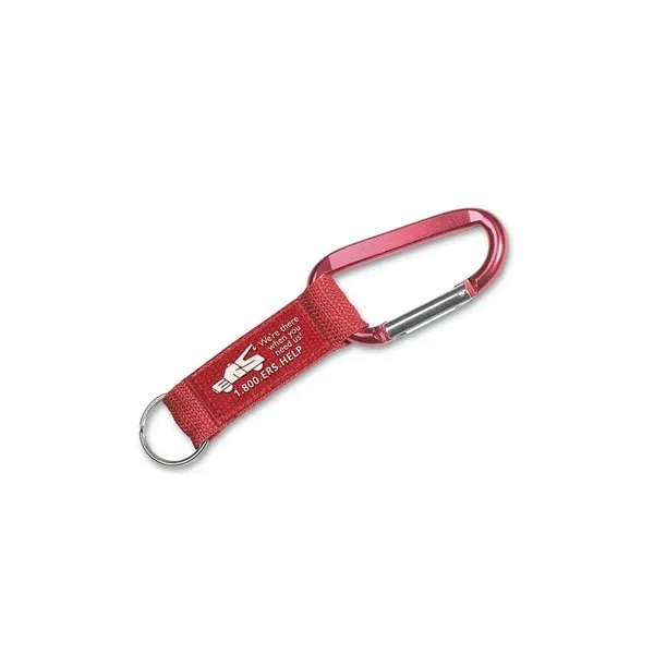 Steel carabiner key tag with large display strap.... from ASI 68507 The Magnet Group / Perfect Line