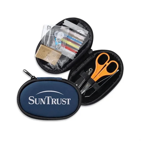 Travel sewing kit and nail care kit inside a full zippered... from ASI 68507 The Magnet Group / Perfect Line