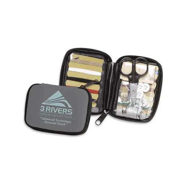 Travel sewing kit with scissors, shirt buttons, sewing needles, 10 color... from ASI 68507 The Magnet Group / Perfect Line