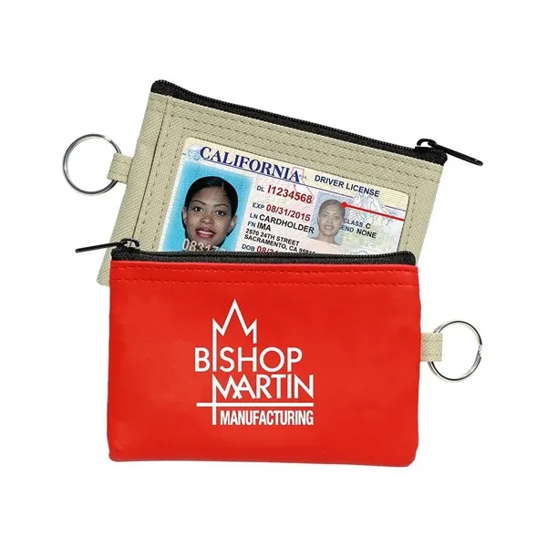 Coin pouch with zippered compartment, clear window for an ID and... from ASI 68507 The Magnet Group / Perfect Line