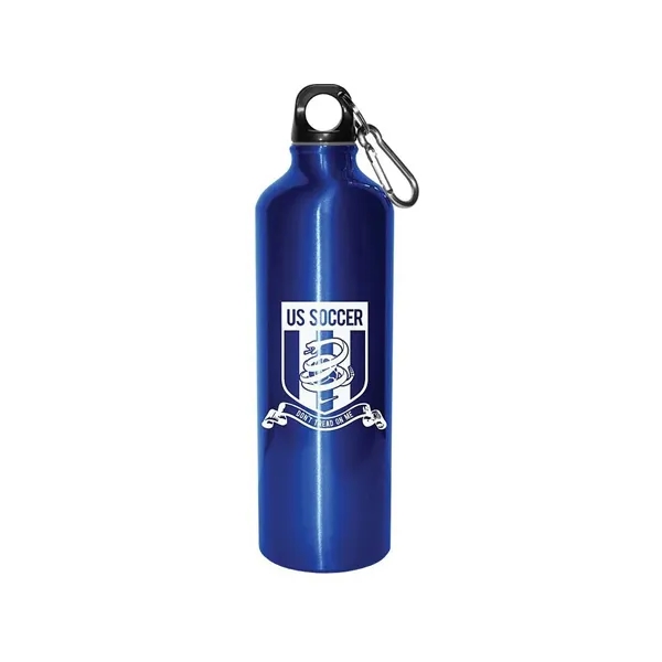 28 oz. aluminum water bottle with twist-off, finger-loop black cap and... from ASI 68507 The Magnet Group / Perfect Line