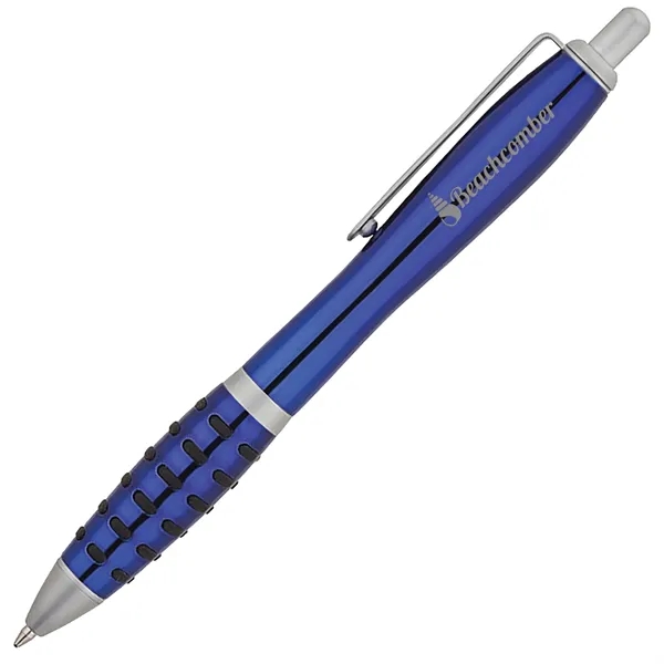 Ballpoint pen with plunger action mechanism, solid brass cap and barrel,... from ASI 67866 Logomark/Valumark