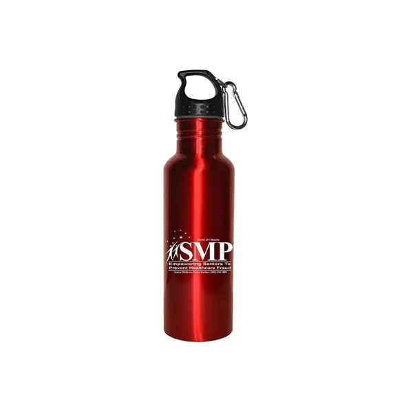 28 oz. aluminum bottle with wide mouth opening, twist-off finger loop... from ASI 68507 The Magnet Group / Perfect Line